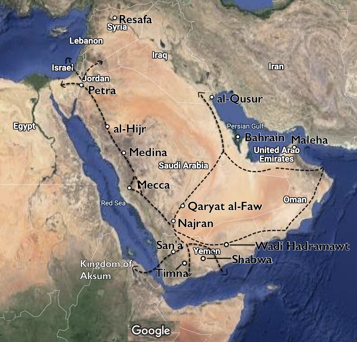 map of arabian peninsula before islam        <h3 class=